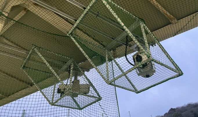 【製作事例】カメラ保護用 ゴルフ場防球ガード